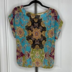 Arden B Boho Sheer Blouse